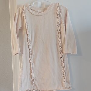 Boutique style Peach dress with ruffle details